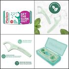 Plackers Micro Mint Dental Floss Picks with Travel Case 12 Count Color May Vary