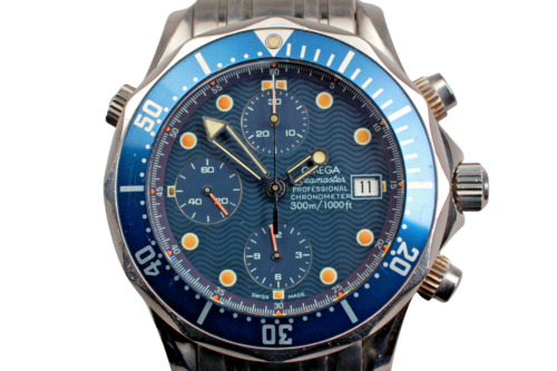 OMEGA Seamaster300 2599.80 Chronograph Navy Dial Automatic Men's Watch #1251