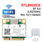 RTL8822CE Mini PCIe Wifi Card 2.4G/5Ghz 802.11AC 1200Mbps Network Bluetooth 5.0
