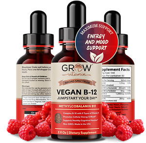 Pure vegan B12  Liquid - 5,000 mcg Vitamin B12 Methylcobalamin - 60 servings