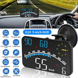 Universal Digital Speedometer GPS Car HUD Head Up Display MPH Overspeed Alarm 5