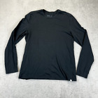 Pact Shirt Mens Large Long Sleeve Pullover Organic Cotton Basic Black