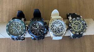 As Is Invicta Mens Watch Lot Of 4 Sea Spider Force Trinite Speedway Untested