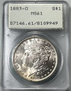 New Listing1883-O $1 Morgan Dollar PCGS MS61 Old Green Rattler Holder Silver US Coin