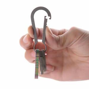 Titanium Alloy Outdoor Camping Carabiner Keychain Hanging Hook Snap Buckle C4E7