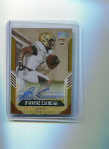 New Listing2021 Score Gold Zone Autographs D'Wayne Eskridge Rookie Auto 4/50