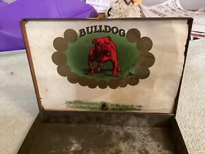 Antique John W Merriam Segars Bulldog Cigar Tin Box Havana