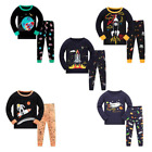 Kids Boys Cotton Clothes Outfits Long Sleeve Tops+Trousers Sets Casual Homewear