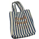 Maurices Tote Blue Ivory Stripped Double Handle Beach Bound Bag
