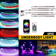 6pcs RGB Dream Color Dreamcolor Underglow LED Kit Car Neon Strip Light Music APP