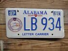 Alabama 1997 Letter Carrier license plate LB 934