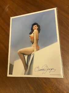Bettie Page Signed Bunny Yeager Color 8x10 Photograph