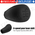 Black 6 Speed Leather Gear Shift Knob Shifter Lever For Toyota Tacoma 2005-2015 (For: Toyota)