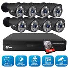 XVIM 8CH 1080P Night Vision Outdoor CCTV Security Camera System Home Security