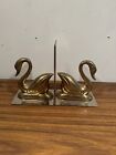 Vintage MCM Brass Swan Bookends, Offers considered
