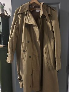 What Price Glory Military Trench Coat Wool Lined With  Liner Sz L  Missing Belt