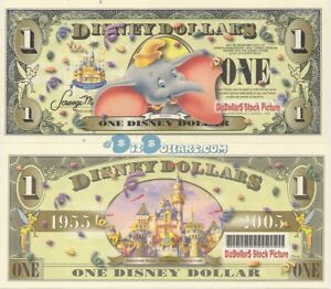 WDW 2005 D $1 With Barcode UNC MINT DUMBO Disney World Dollar Dollars DIS95