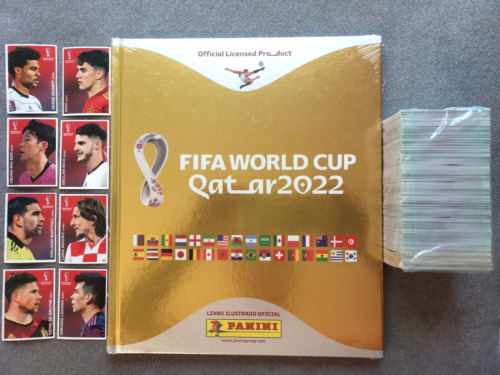 Panini FIFA World Cup Qatar 2022 ALL Stickers + Coca Stickers + Gold HC Album