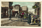 PC EGYPT, PORT SAID NATIVE QARTER, Vintage TINTED REAL PHOTO Postcard (b32350)
