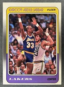 1988-89 Fleer Kareem Abdul-Jabbar #64 Los Angeles Lakers HOF MVP Lew Alcindor
