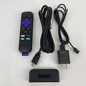 Roku 3900x Digital Media Streamer W/ Remote, Power & HDMI Cables ~ Tested