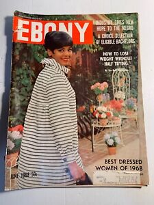 New ListingEbony Magazine June 1968 Best Dressed Women Vintage Great Reading Copy