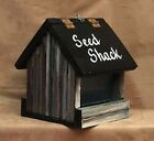Handcrafted Hand Painted Bird Feeder Wooden Seed Shack