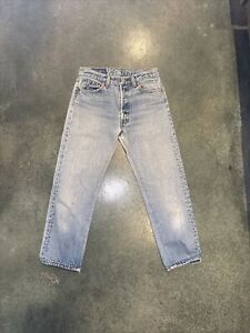 Vintage Levi's 501 Lightwash Denim Jeans Size 30 x 24 Made in USA