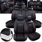 For Toyota Car Seat Covers Leather Front Rear 5-Seat Protectors Cushion Full Set (For: More than one vehicle)
