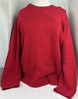 Lands End Sweater Womens Plus Size 3X Pullover Red Knit Vintage