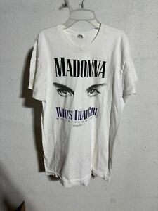Vintage 1987 Madonna Who’s That Girl World Tour T Shirt XL Bjork Janet Jackson