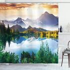 Landscape Shower Curtain Bathroom Decoration Waterproof Beautiful View 72 Inches