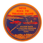 Vintage 1940 Golden Gate San Francisco International Expo Sticker Luggage Label
