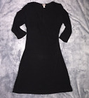 Chicos Travelers Black Dress Faux Wrap Chico's Size 3/Women's Size 16