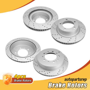 354mm Front+345mm Rear Brake Rotors for 08-21 Toyota Sequoia Tundra Lexus LX570