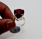 Red Garnet Gemstone 925 Sterling Silver Jewelry Handmade Jewelry Ring For Her