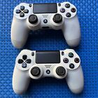 Sony DualShock 4 Wireless Controller for PS4 - White/Grey - Lot Of 2