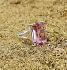 Rose Quartz Ring, Handmade Ring, 925 Silver Ring, Natural Quartz, Prong Setting