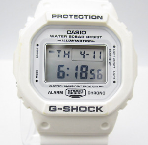 Men Casio G-Shock White Resin Quartz 42mm Digital Round Watch (G407) DW-5600MW