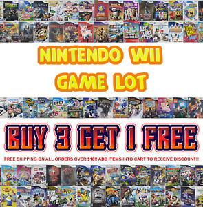 Nintendo Wii Games Lot 🎮 Buy 3 Get 1 Free 🎮 Free Shipping - $10 Minimum