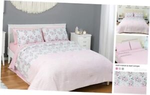 Comforter Set, 7 Pieces Bed in a Bag, Floral Soft Queen Pink Floral
