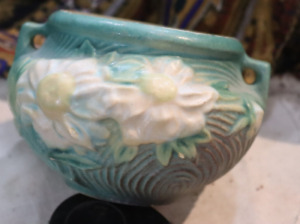 Vintage Roseville Pottery Peony Yellow Jardiniere Bowl/planter 661