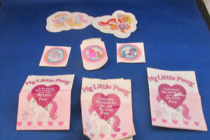 VINTAGE 80'S 5 MY LITTLE PONY STICKERS AND 3 MY LITTLE PONY FAN CLUB BOOKLET