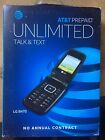 New AT&T LG B470 Prepaid Unlimited Talk  Text Flip Phone Black No Contract