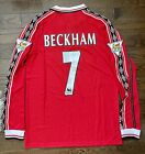 Manchester United Beckham 1998/00 Soccer Home Jersey - Size Medium Men