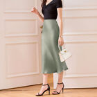 Satin Skirt Women's Glossy Slimming Silk