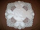 Antiques Beautiful  handmade  Brussels lace satin  tablecloth