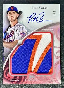New Listing2024 Topps Sterling Splendor Pete Alonso Jumbo Patch AUTO #2/3