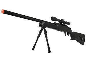 UKarms Spring Powered Airsoft Gun Bolt Action Replica Sniper Rifle w/Bipod