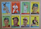 1958 TOPPS BASEBALL CARD SINGLES #271-495 COMPLETE YOUR SET U-PICK UPDATED 4/29